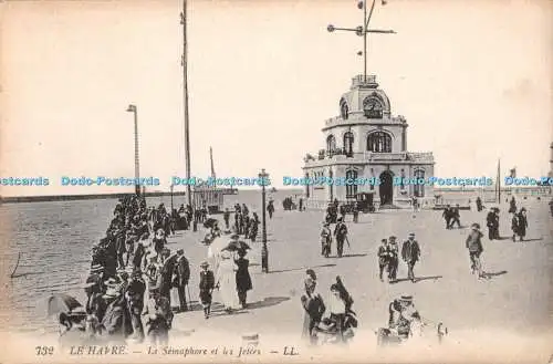R376078 Le Havre Le Semaphore et les Jetees LL 732 Levy Fils