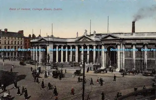 R382437 Dublin Bank of Ireland College grüne Postkarte