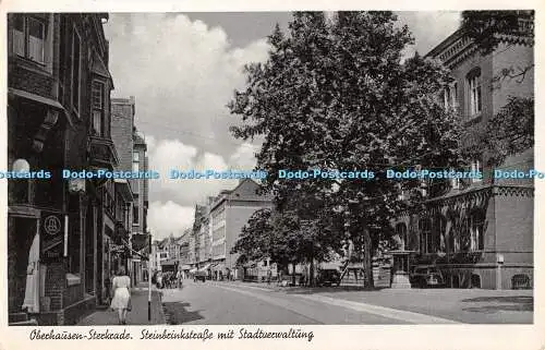 R380652 Oberhausen Sterkrade Steinbrinkstraße mit Stadtverwaltung 50 Jahre Cram