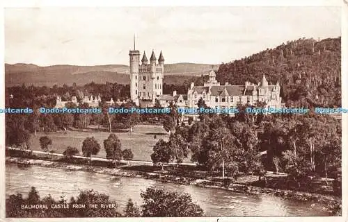 R380658 Balmoral Castle from the River 15 Valentines Photo Brown