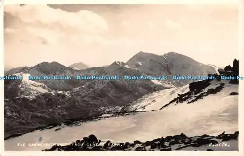 R380697 The Snowdon Range from Glyder Fawr W 3779 Valentines RP