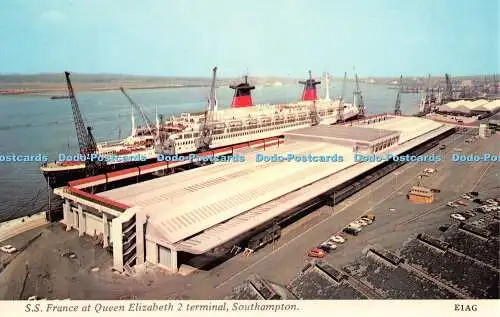 R377721 Southampton S S France at Queen Elizabeth 2 Terminal Conjunction with So