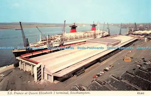 R377722 Southampton S S France at Queen Elizabeth 2 Terminal Conjunction with So