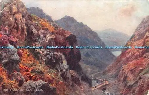 R380893 The Pass of Llanberis Picturesque Walls Snowdon Tuck Oilette 7877 H B Wi