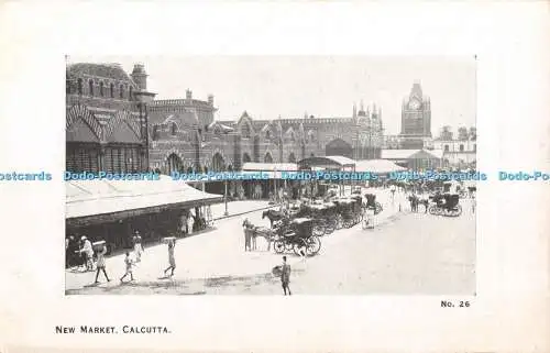 R379621 Kalkutta Neuer Markt Nr 26 Postkarte