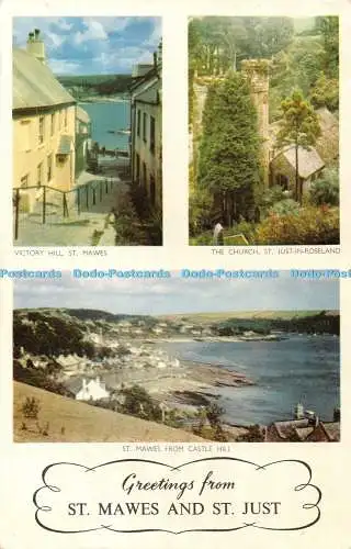 R379667 Grüße aus St. Mawes und St Just Victory Hill The Church Jarrold Cotm