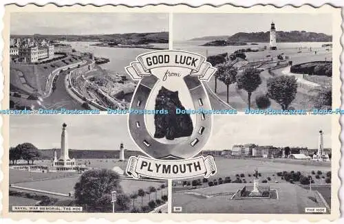 R379739 Viel Glück von Plymouth Drake Island und dem Hoe Naval War Memorial Mult