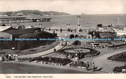 R382934 45062 The Rockery and Fountain Paignton Harvey Barton RP 1954