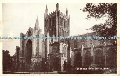 R378123 Hereford Cathedral N W Postkarte 1954