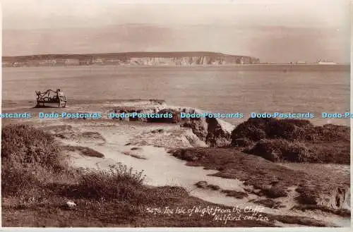 R381262 5476 The Isle of Wight from the Cliffs Milford on Sea RP E A Sweetman