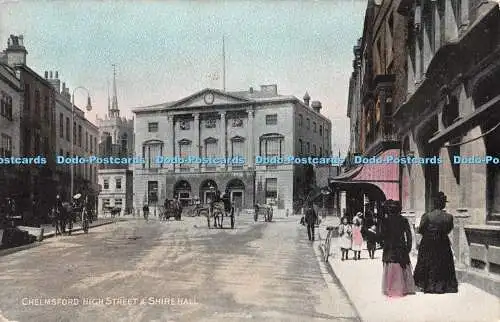 R379989 Chelmsford High Street and Shire Hall Photochrom