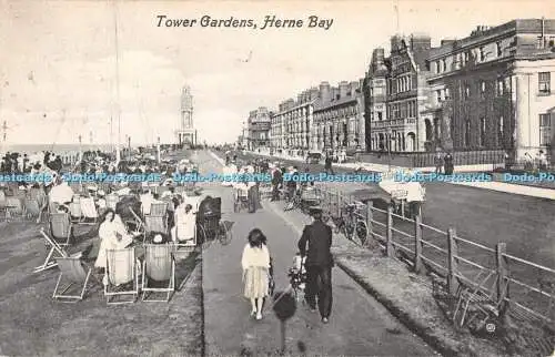 R381523 Herne Bay Tower Gardens Valentinstag Serie Postkarte