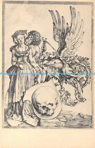 R383372 J K M Albrecht Dürer Serie No 326 Das Wappen mit dem Totenkopf