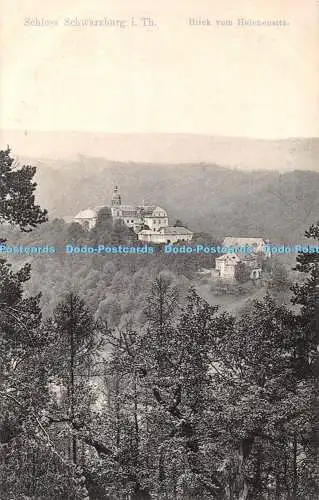 R383387 Schloss Schwarzburg i Th Blick vom Helenensitz Schaar U Dathe Komm