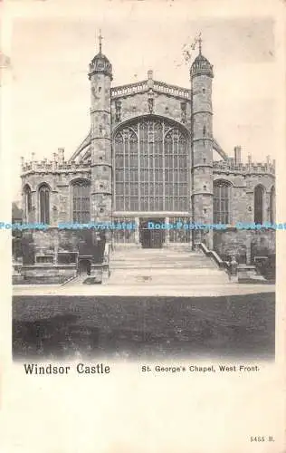 R383448 Windsor Castle St Georges Chapel West Front 5455 B Platino Photo Postcar
