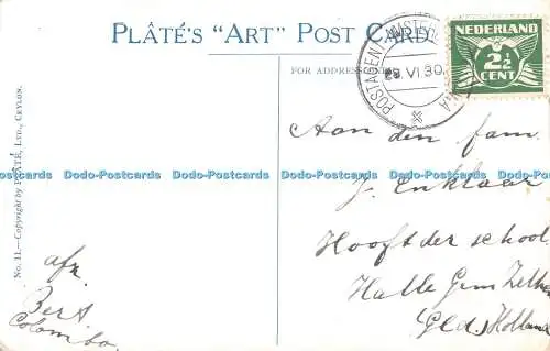 R383489 Dorfbewohner in seinem ausgegrabenen Kanu Ceylon Nr 11 Platte 1930 Platten Kunst Post Ca