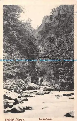 R383524 Bodetal Harz Teufelsbrücke C Greve Postkarte