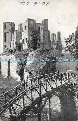 R383559 Kenilworth Castle Rustic Bridge Photochrom 1904