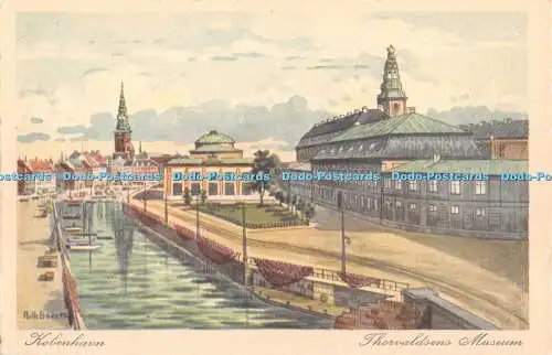 R381844 Kobenhavn Thorvaldsens Museum Borsen Postkarte