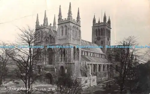 R381854 Selby Abteikirche S W Postkarte