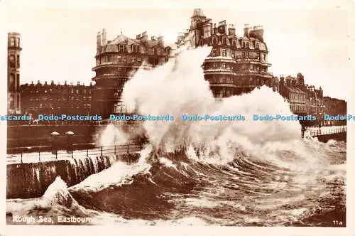 R381855 Eastbourne Rough Sea RP Postkarte