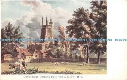R381894 Winchester College Von der Wiese 1816 Postkarte