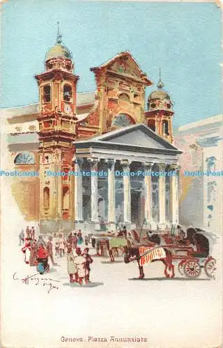 R383736 Genova Piazza Annunziata Attilio Scrocchi
