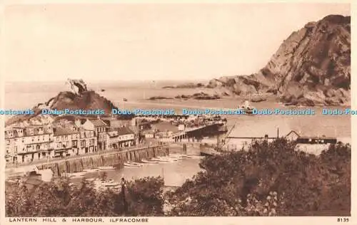 R382010 Ilfracombe Lantern Hill and Harbour J Salmon Gravure Style