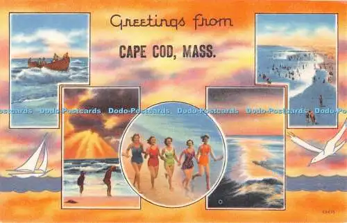 R382062 Grüße von Cape Cod Mass Tichnor Qualitätsnachrichten Multi View