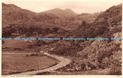 R382070 Glaslyn Valley zeigt Snowdon Postkarte