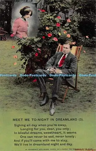 R383854 Meet Me To Night In Dreamland Bamforth Serie Nr. 4693 3 Herren Francis D