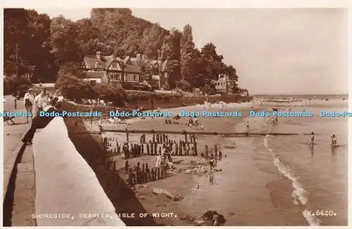 R384506 Shoreside Seaview Isle Of Wight K 6420 Valentine and Sons RP