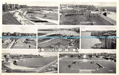 R386771 Westgate On Sea H 6547 Silveresque Postkarte Valentine and Sons