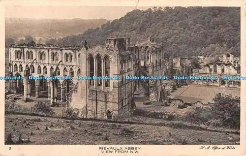 R386968 Rievaulx Abbey View From N W 2 H M Office of Works Rembrandt Intaglio Pr