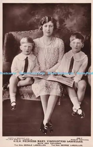 R385171 H R H Prinzessin Mary Viscountess Lascelles mit ihren Kindern The Hon Gera