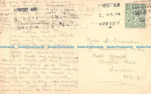 R387118 Mon Newport Savoy Hotel and Post Office Valentines Series