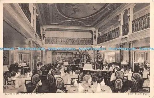 R387256 Cunard White Star R M S Aquitania Cabin Dining Saloon