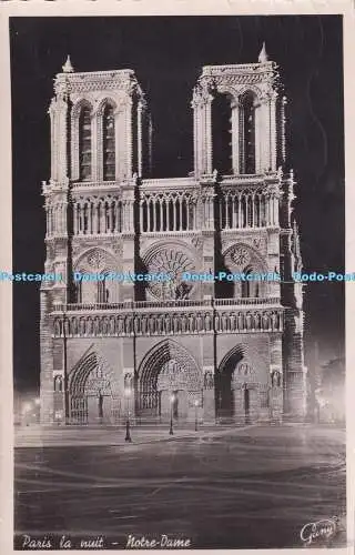 R385349 Paris la nuit Notre Dame 3961 Editions Gany RP 1954