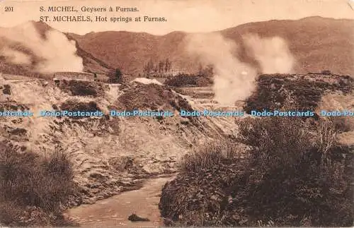 R387301 St Michaels Hot springs at Furnas Postkarte