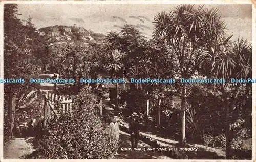 R387321 Torquay Rock Walk and Vane Hill Valentine Photo Brown Series 1930