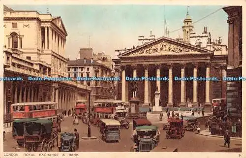 R387323 London Royal Exchange and Bank Photochrom