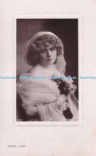 R385413 Mabel Love P 314 Rotary Photographic Plate Sunk Gem Series