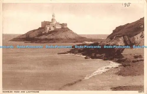 R387337 Mumbles Head and Lighthouse Photochrom