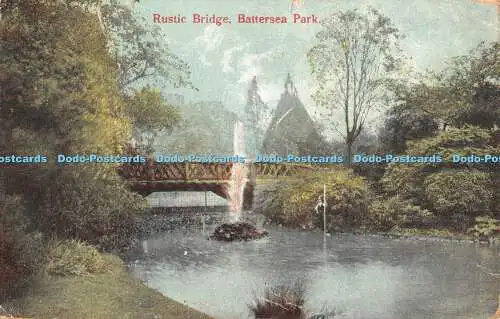 R387345 Battersea Park Rustic Bridge 1909