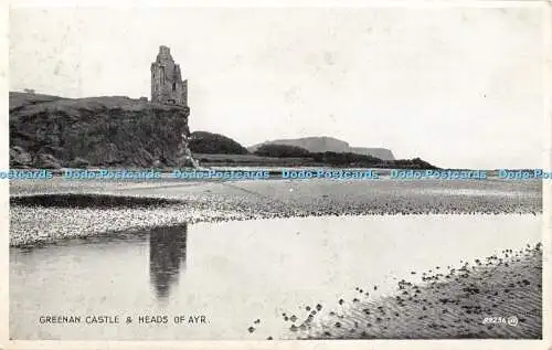 R387389 Greenan Castle and Heads of Ayr Valentine Bromotone