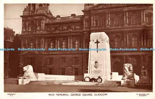 R387390 Glasgow George Square War Memorial W Ralston RP