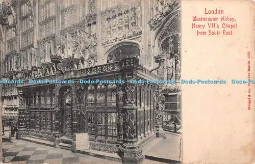 R387407 London Westminster Abbey Henry VII Chapel from South East Stengel