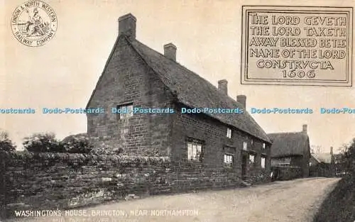 R385758 Brington Washington House Near Northampton L and N W R Series 1905