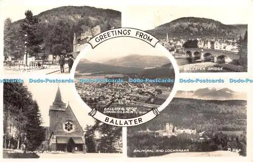 R387774 Grüße von Ballater Ballater Bridge Balmoral und Lochnagar Valentine