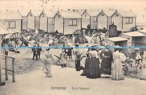 R387805 Ostende Les Cabines Postkarte 1911